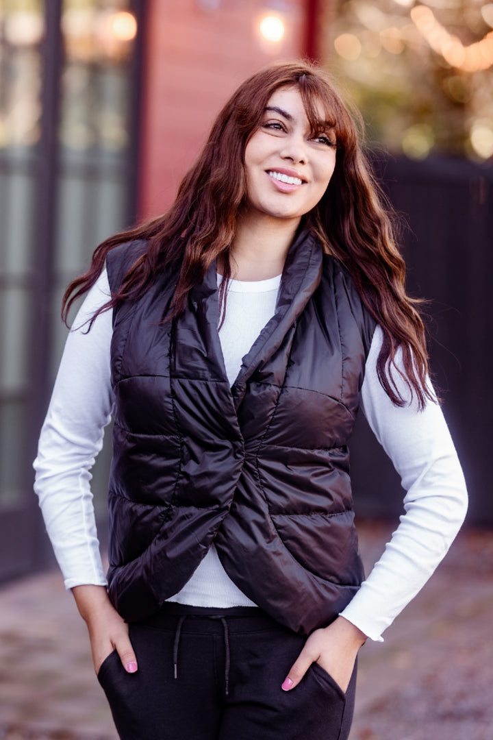 puffer short womens vest
