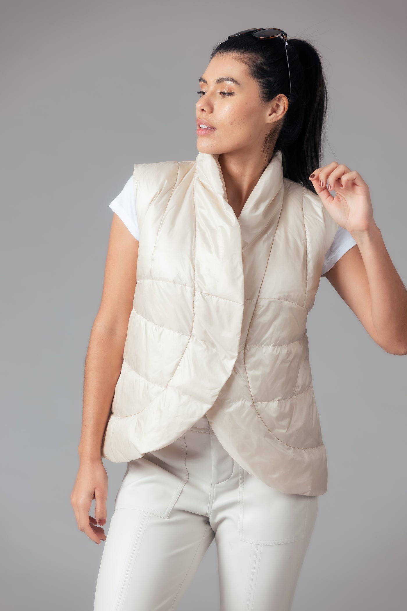 puffer short womens vest