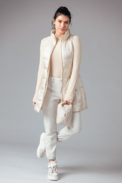 Long Metallic Down Vest