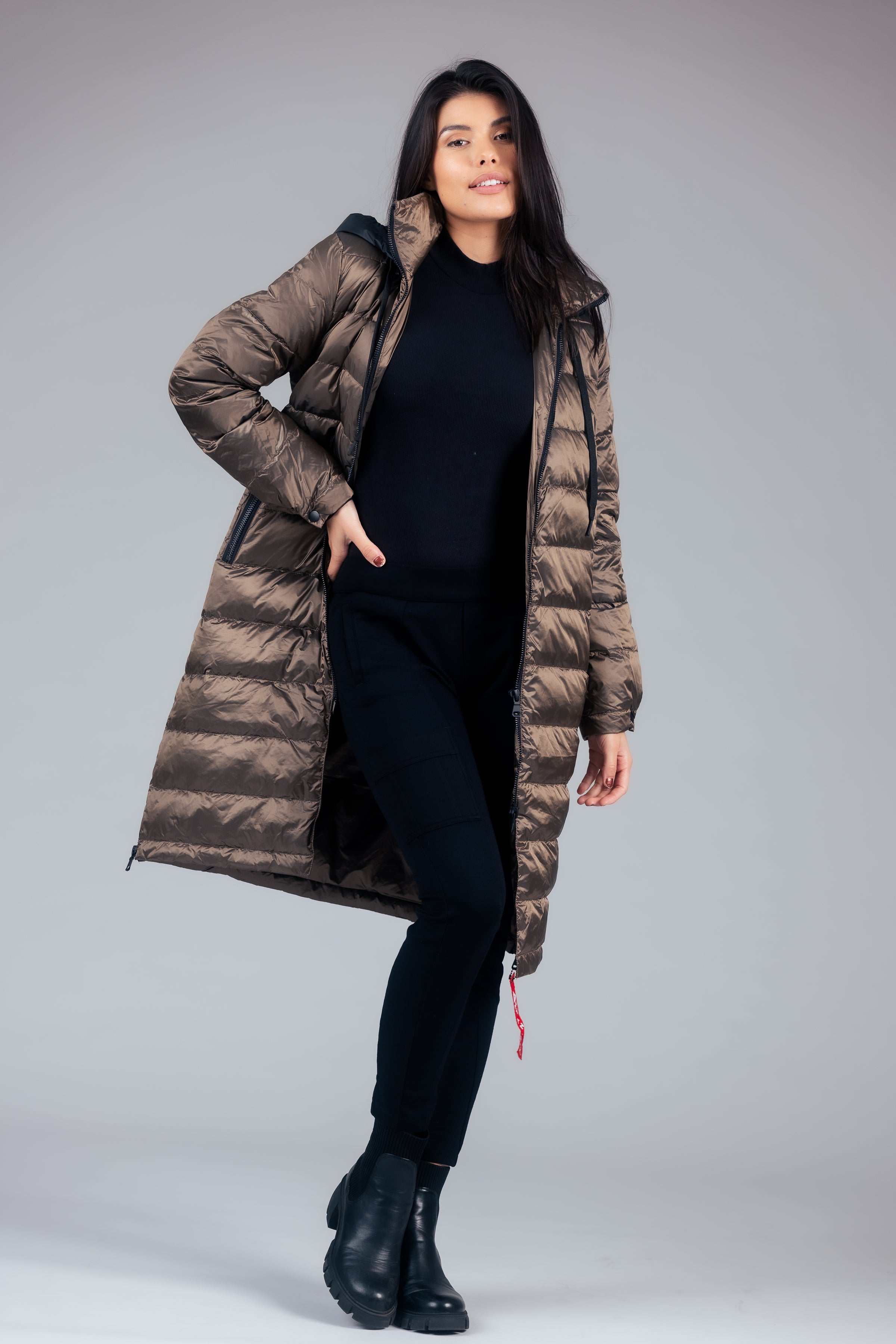 Women's Trench Coat - Quilted Hooded Coat – MyAnorak