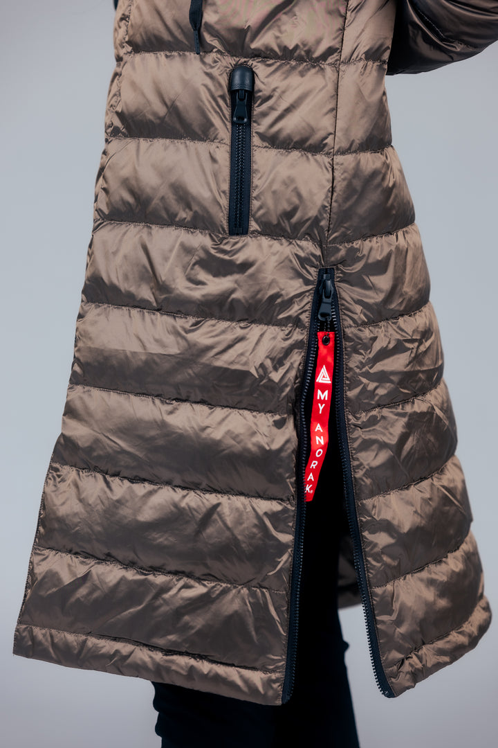 Quilted Hooded Long Puffer Coat