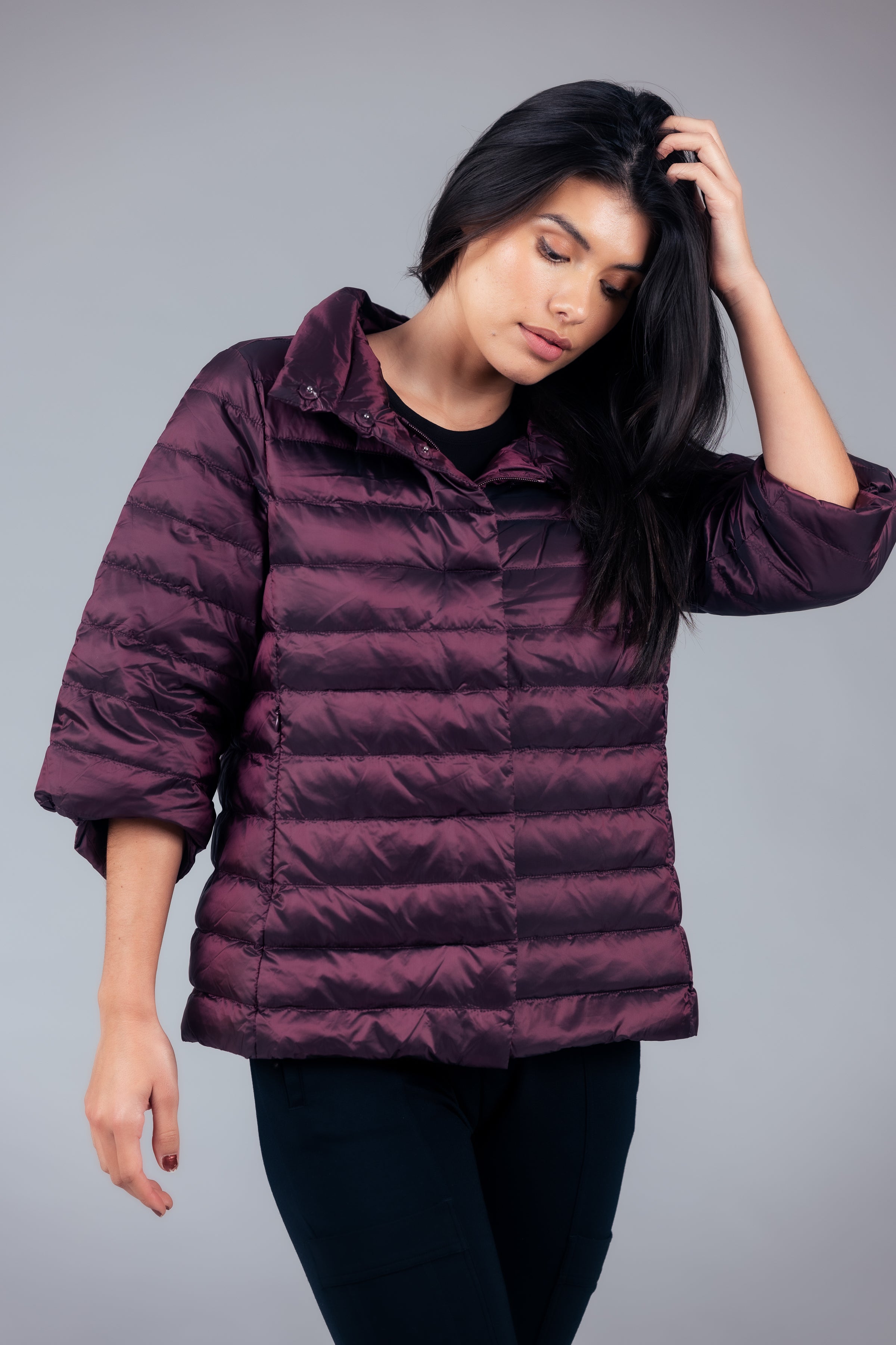 Iridescent Crop Sleeve Puffer Jacket – MyAnorak