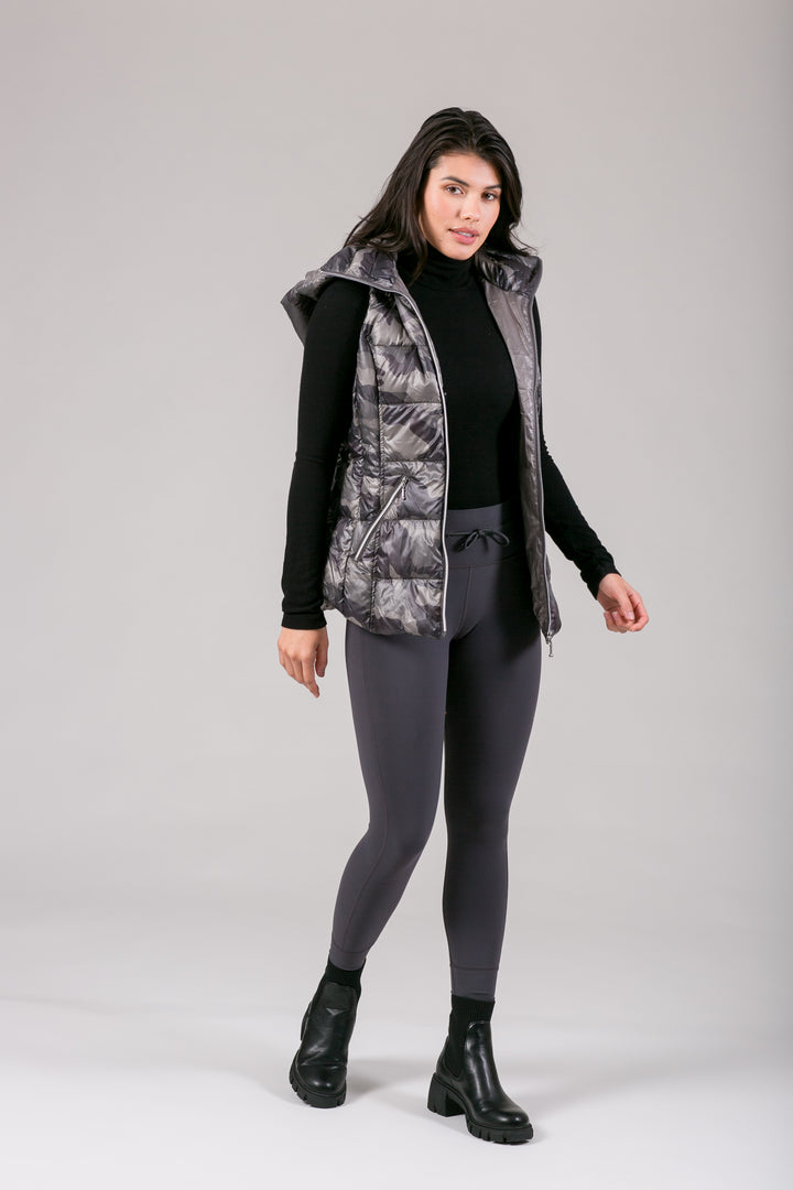 Short Hooded Quilted Vest