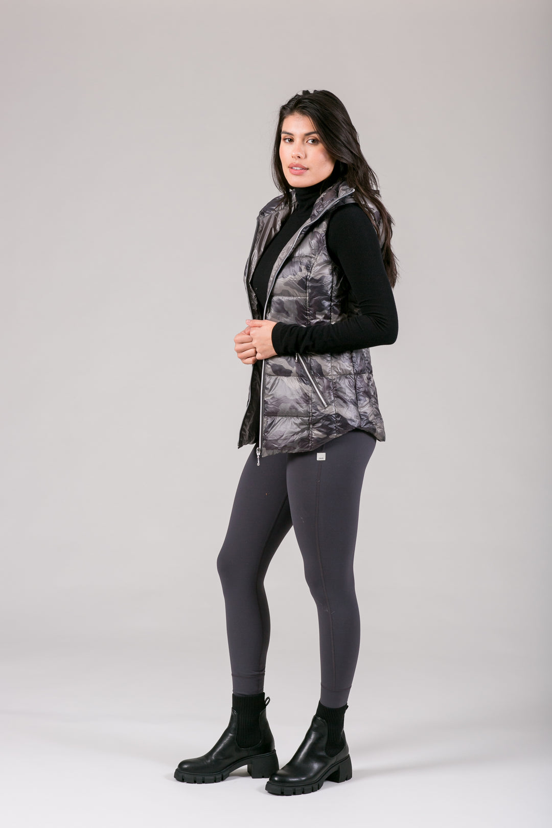 Short Hooded Quilted Vest