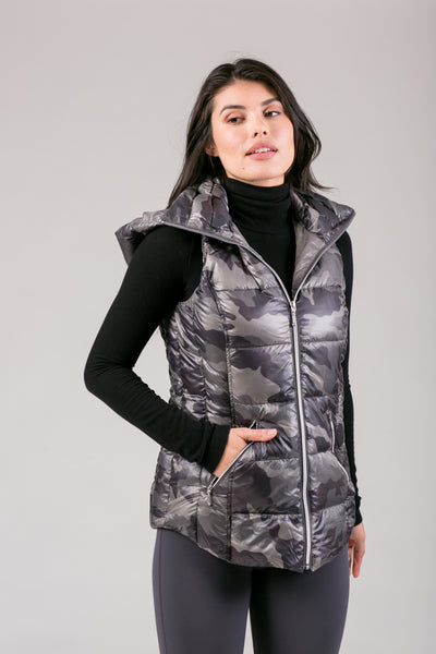 Short Hooded Quilted Vest
