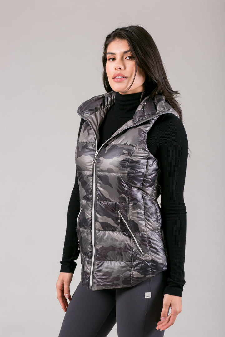 Short Hooded Quilted Vest