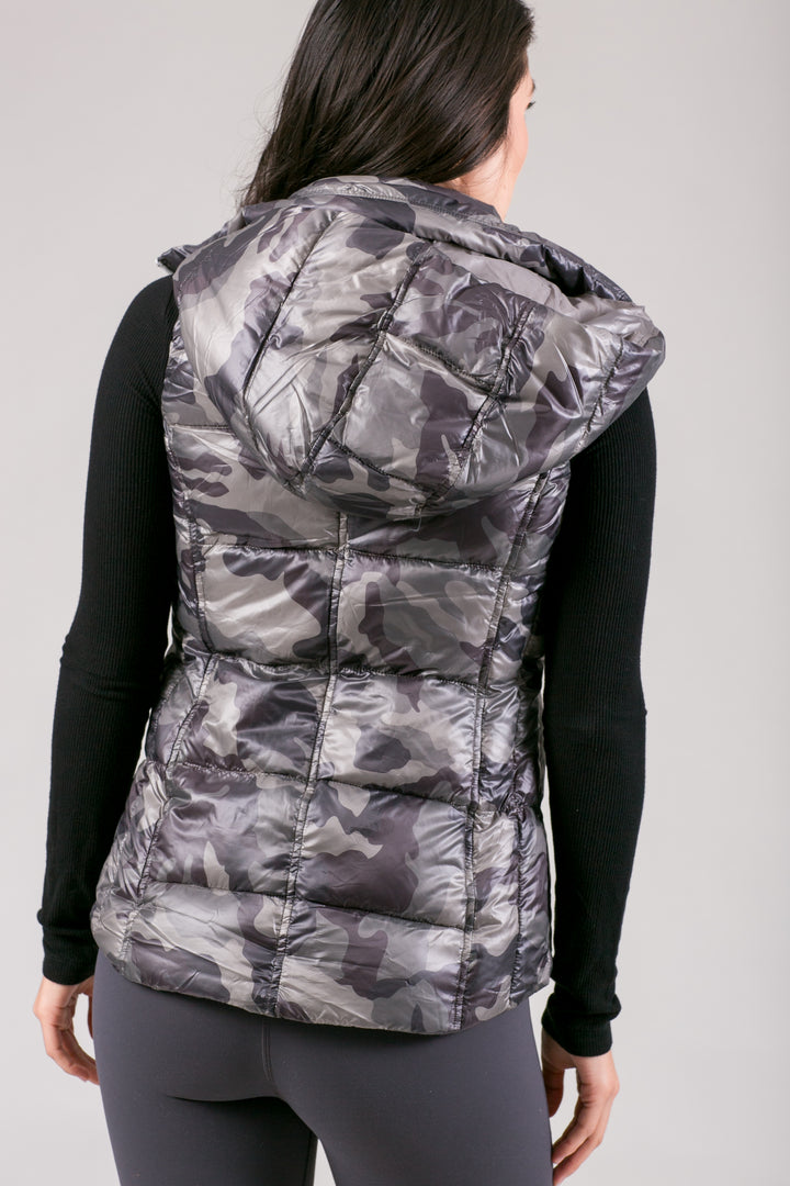 Short Hooded Quilted Vest