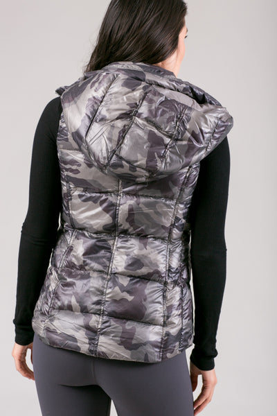 Short Hooded Quilted Vest
