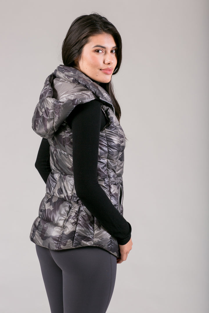 Short Hooded Quilted Vest