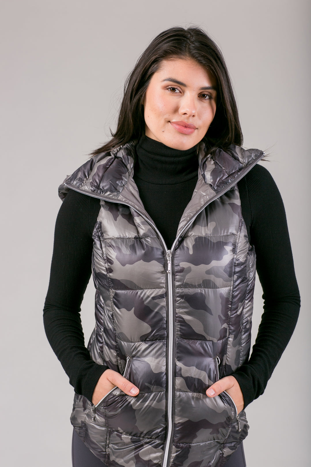 Short Hooded Quilted Vest