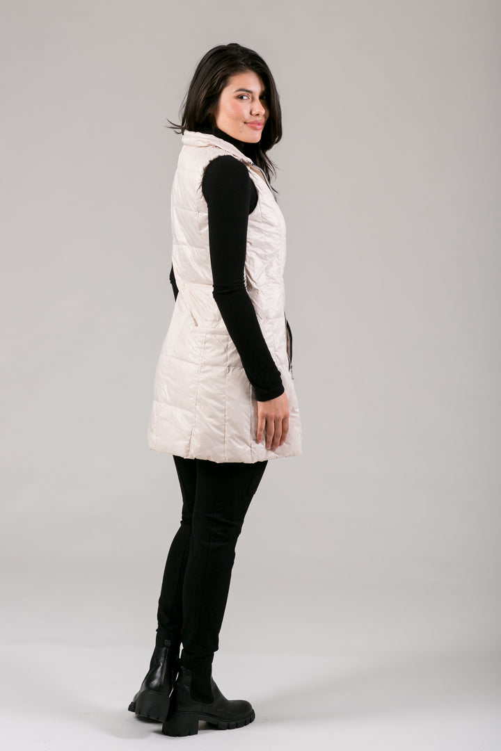 Long Nylon Down Vest
