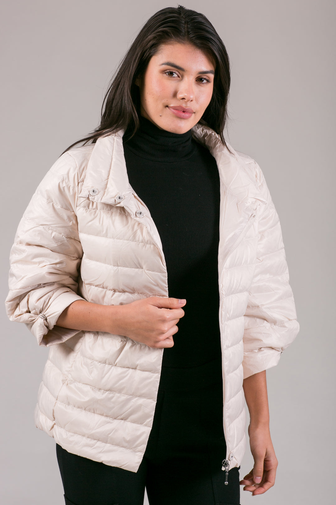 Crop Sleeve Puffer Jacket