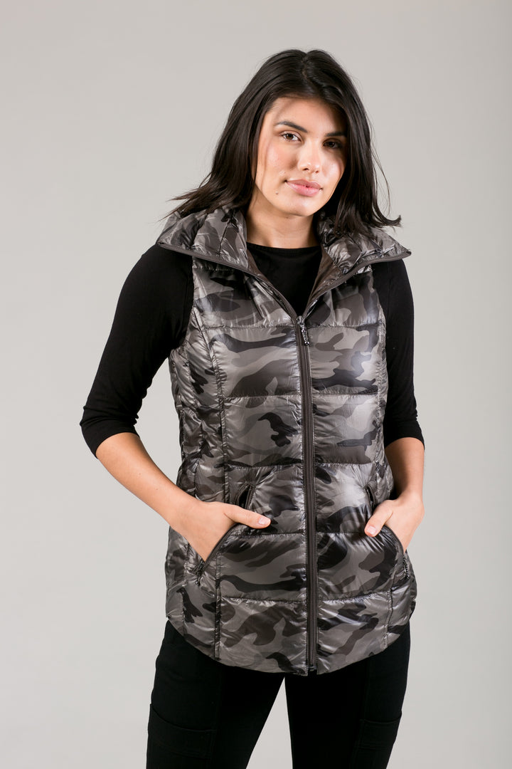 Short Hooded Quilted Vest