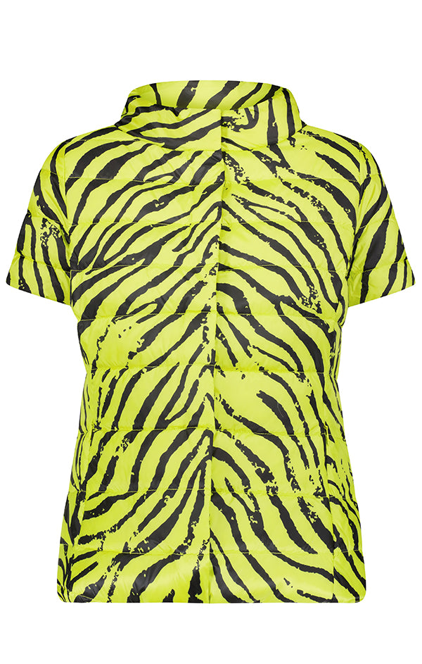 colorful short sleeve puffer jacket