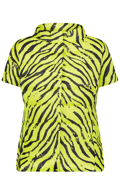 colorful short sleeve puffer jacket