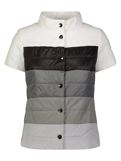 metallic Short Sleeve Puffer Jacket