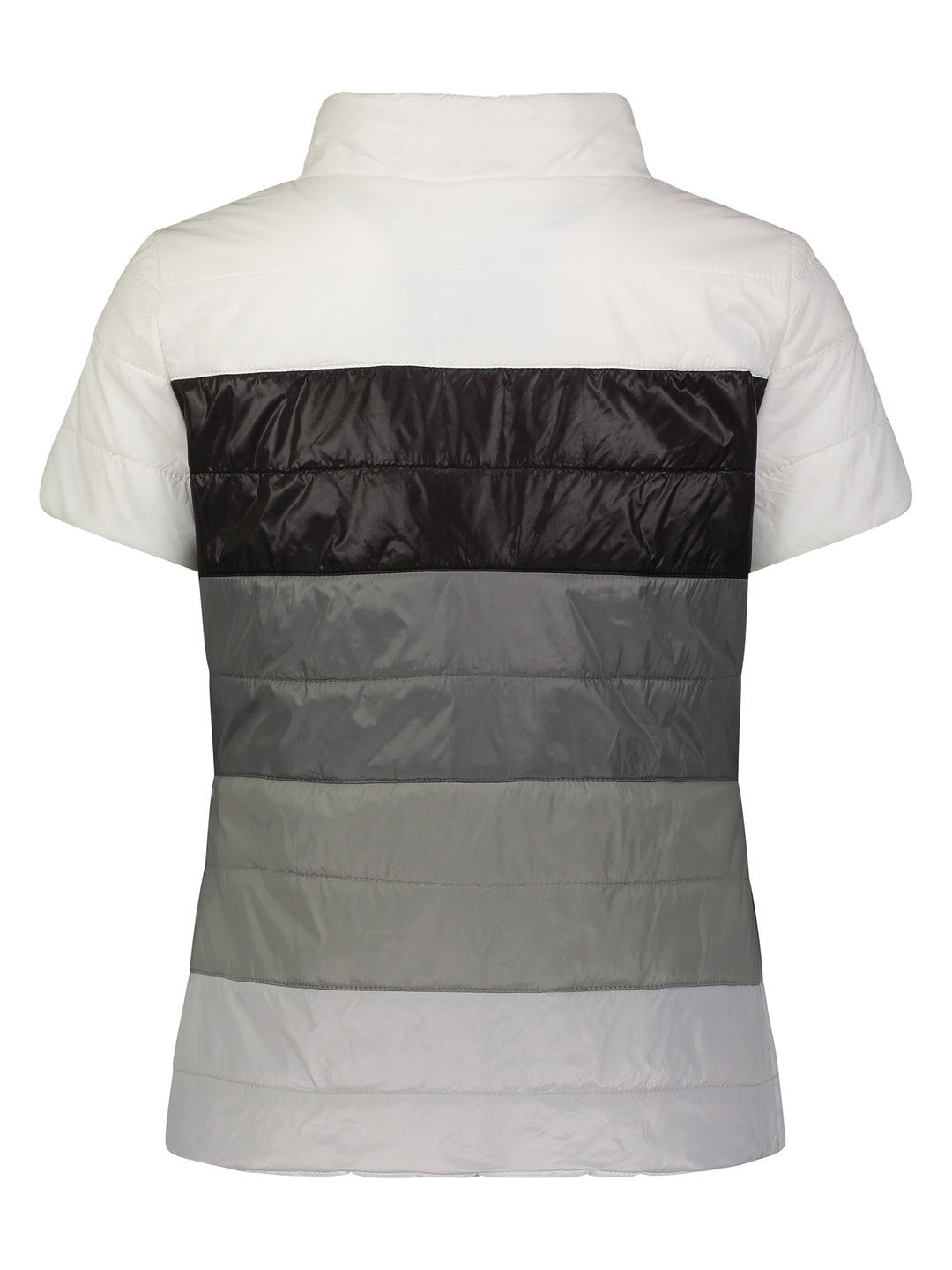 metallic Short Sleeve Puffer Jacket