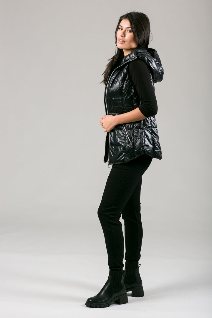 Short Hooded Quilted Vest