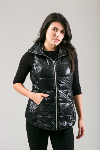 Short Hooded Quilted Vest