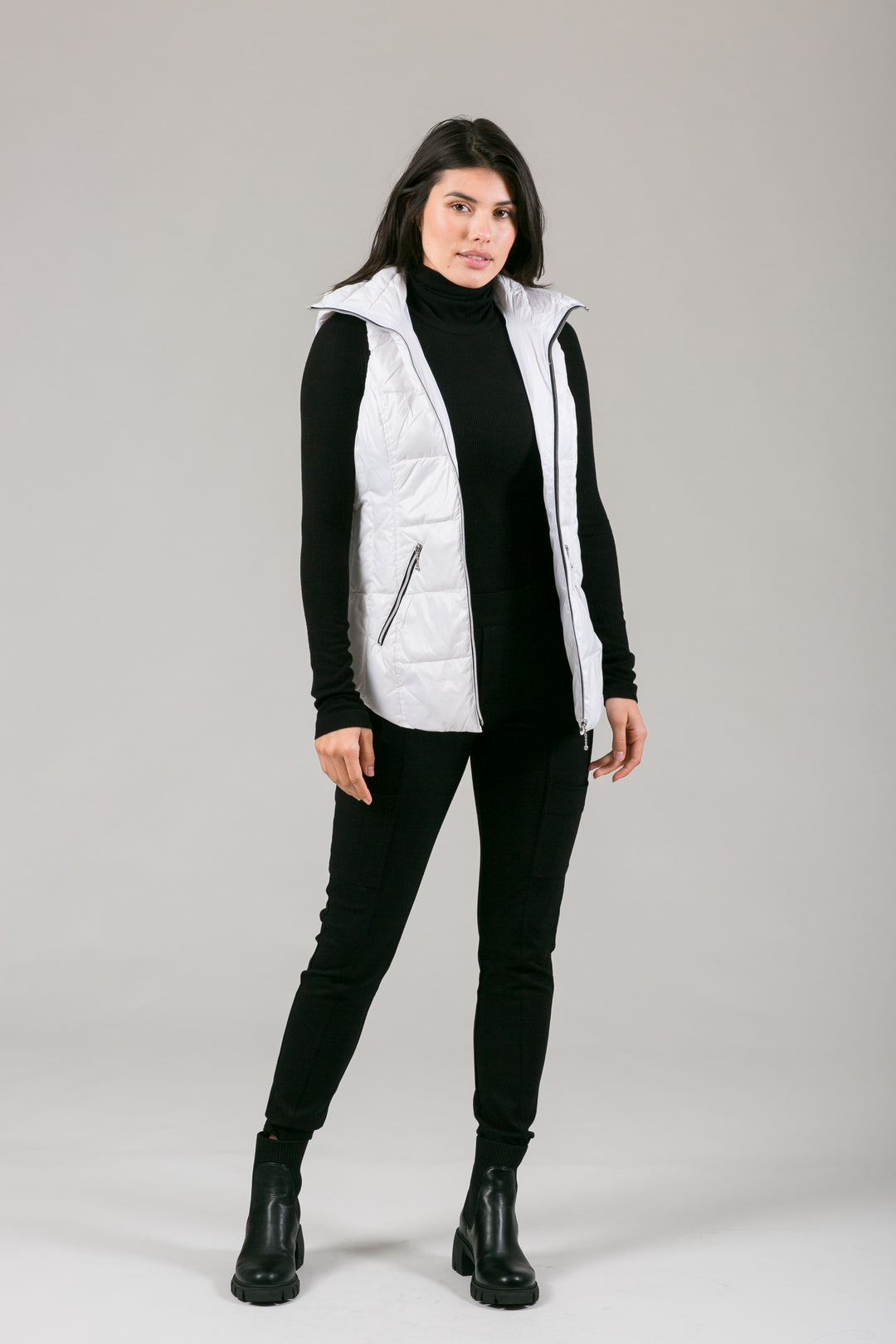 Short Hooded Quilted Vest