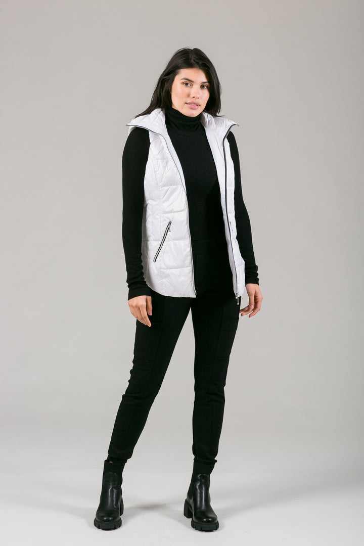 Short Hooded Quilted Vest
