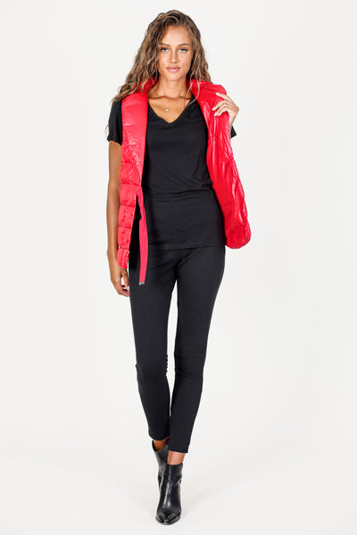 Womens Quilted Puffer Wrap Vest