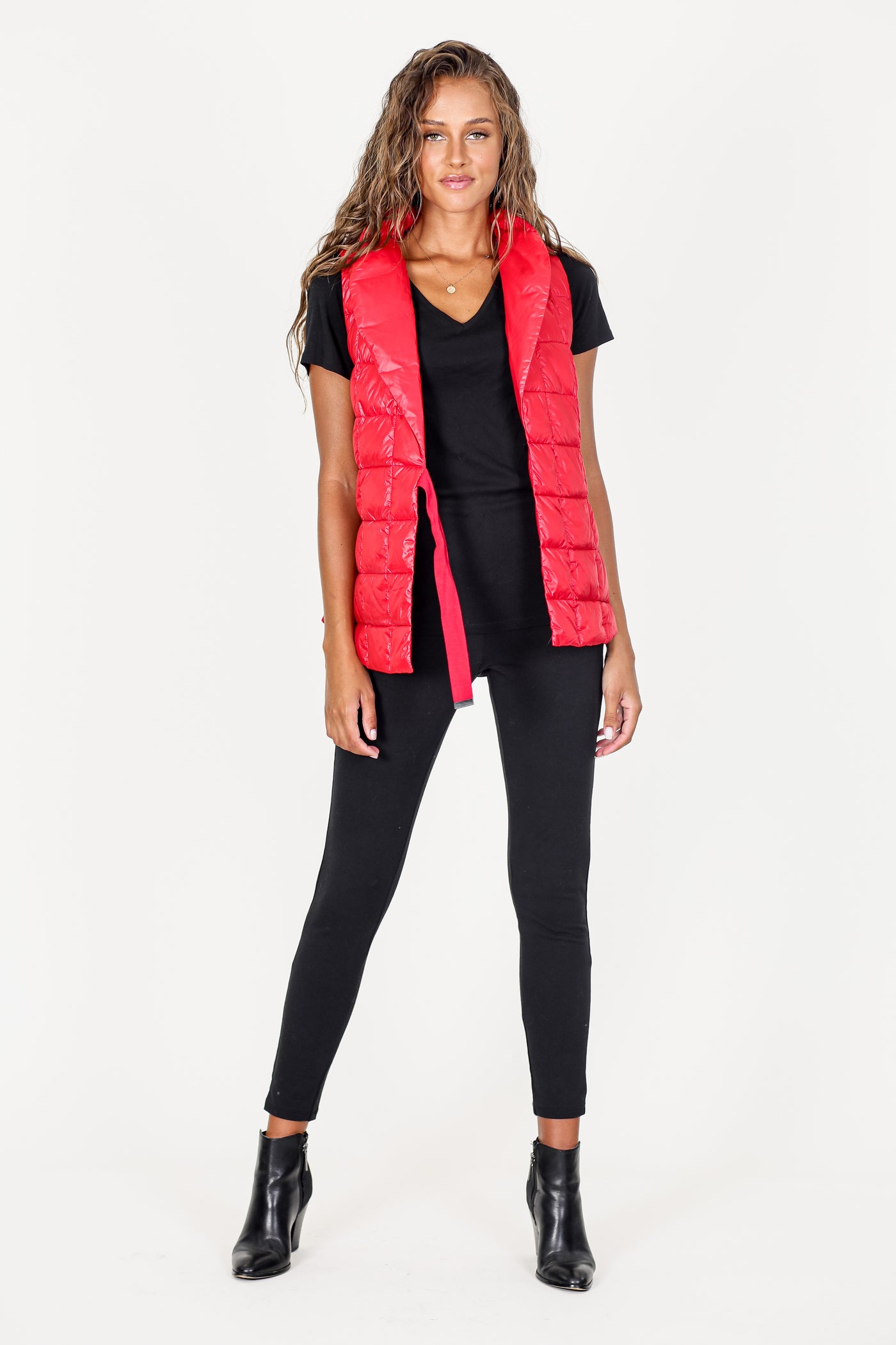 Womens Quilted Puffer Wrap Vest