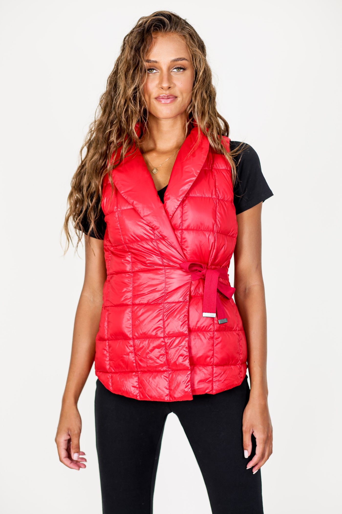 Womens Quilted Puffer Wrap Vest