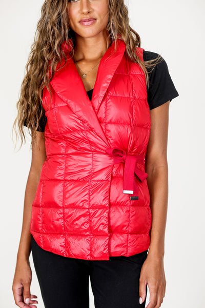 Womens Quilted Puffer Wrap Vest