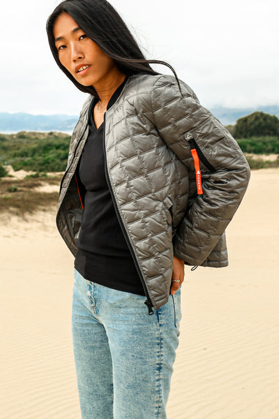 Metallic Quilted Jacket
