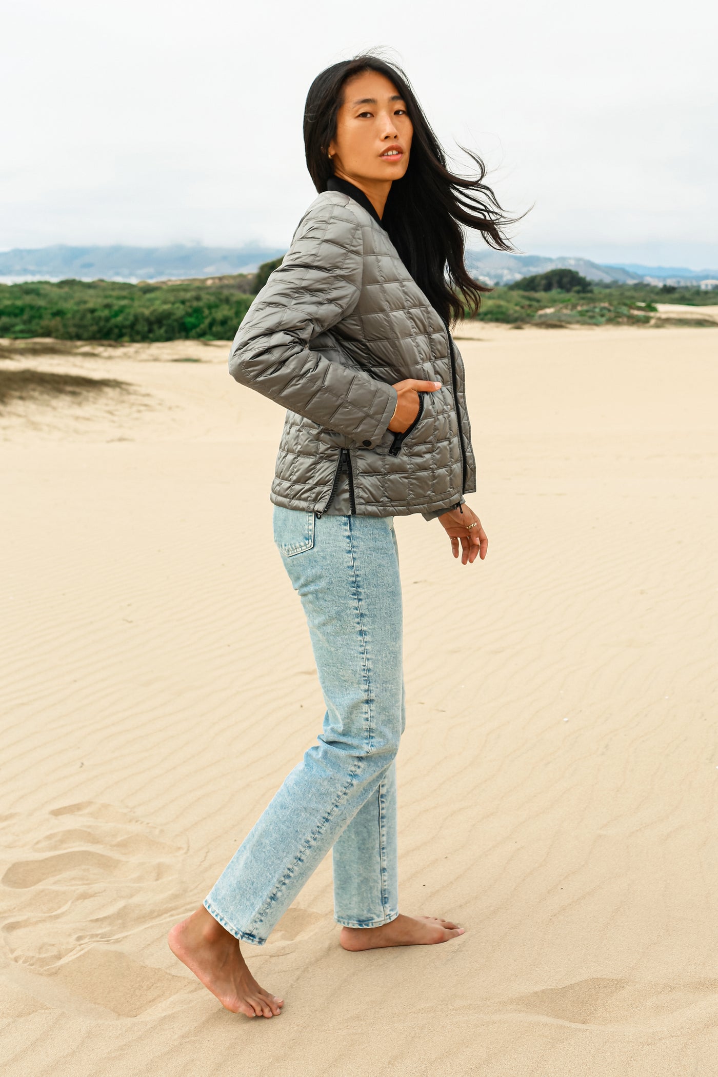 Metallic Quilted Jacket