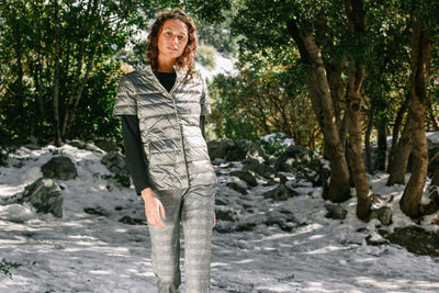 metallic Short Sleeve Puffer Jacket