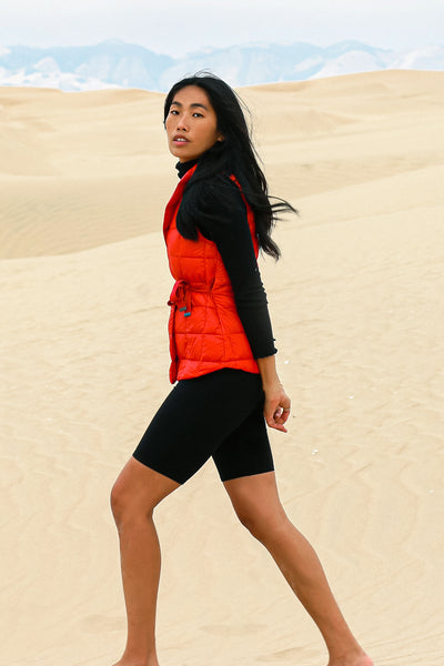 Womens Quilted Puffer Wrap Vest