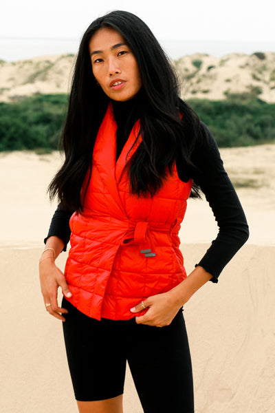 Womens Quilted Puffer Wrap Vest