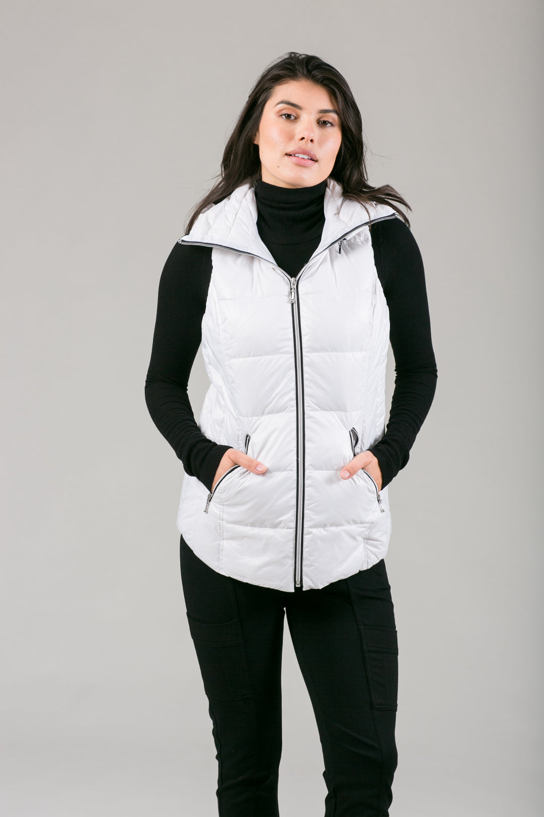 Short Hooded Quilted Vest