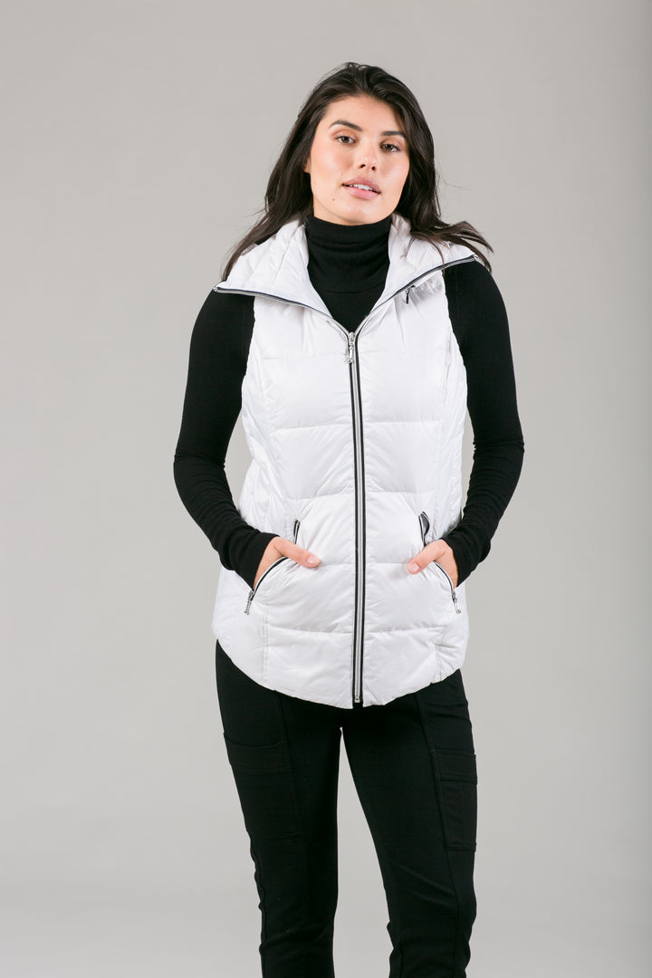 Short Hooded Quilted Vest