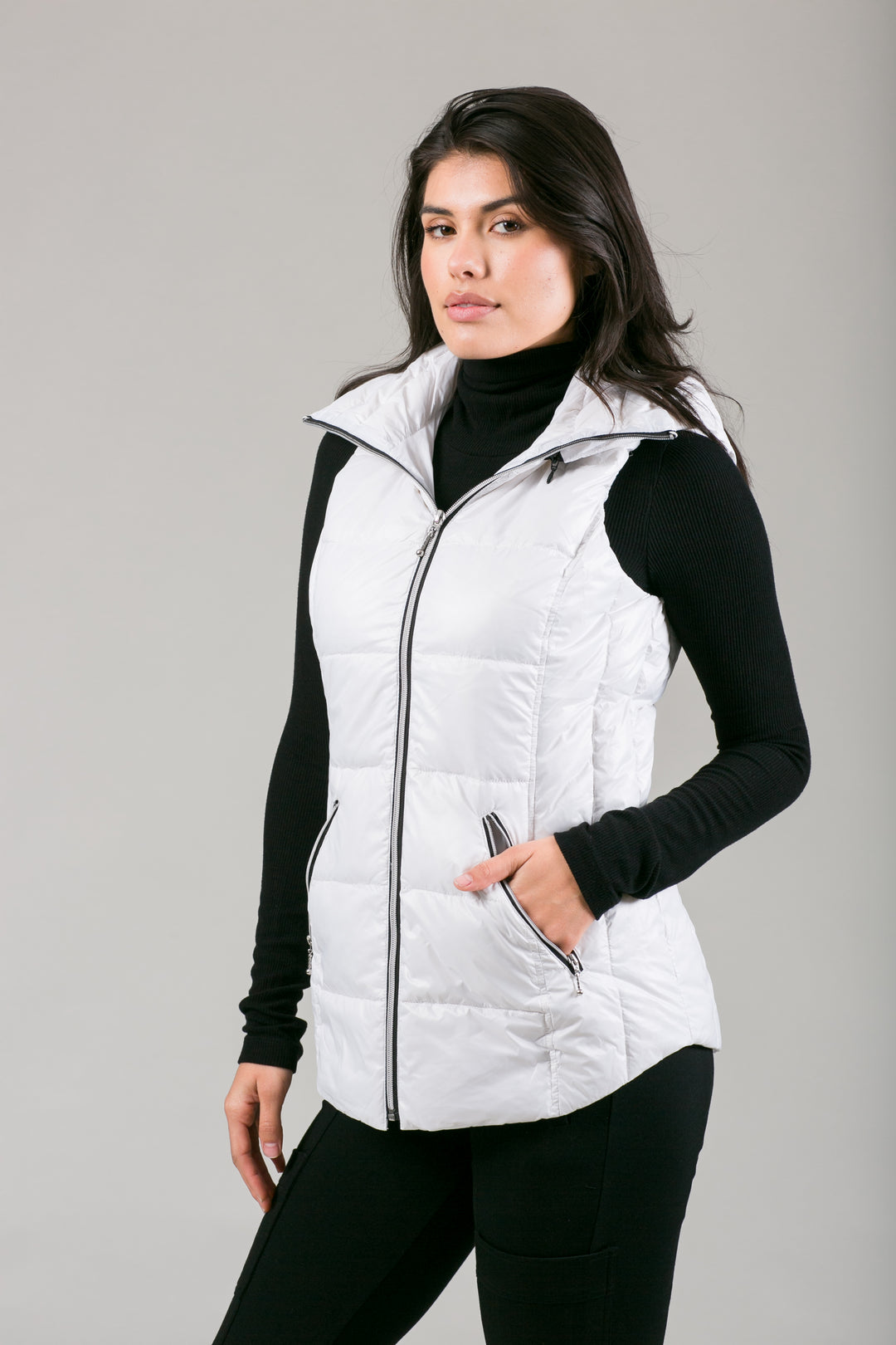 Short Hooded Quilted Vest