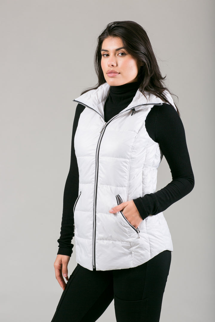 Short Hooded Quilted Vest