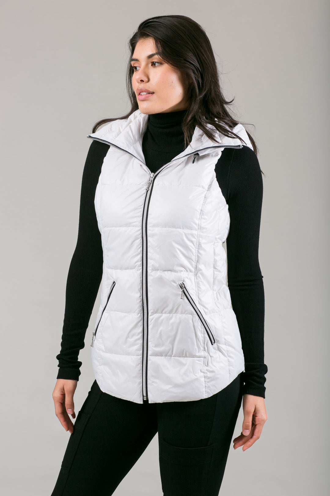 Short Hooded Quilted Vest