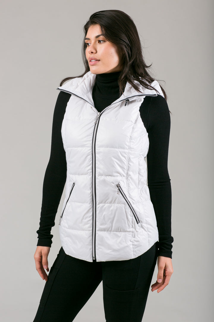 Short Hooded Quilted Vest