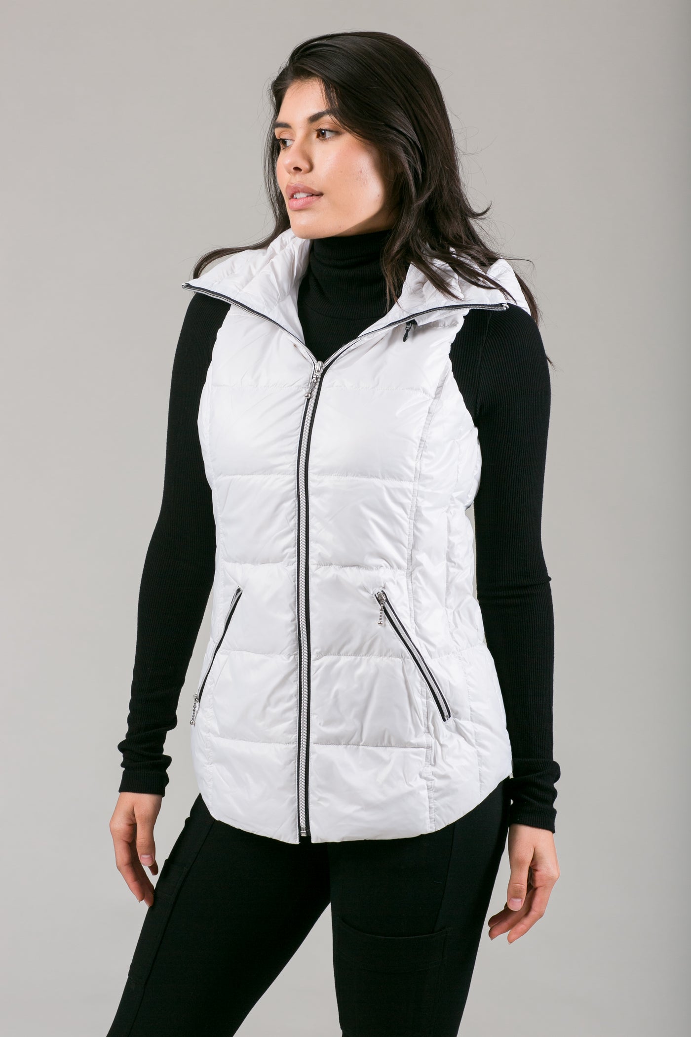 Short Hooded Quilted Vest