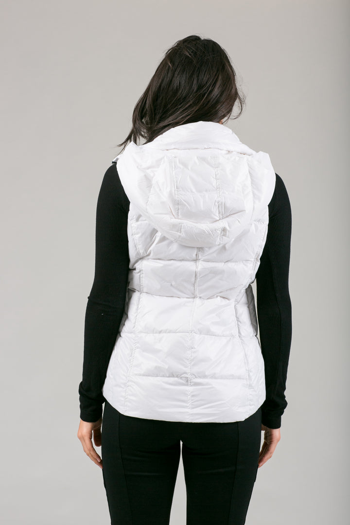 Short Hooded Quilted Vest