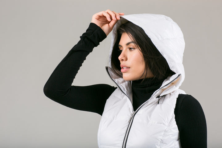 Short Hooded Quilted Vest