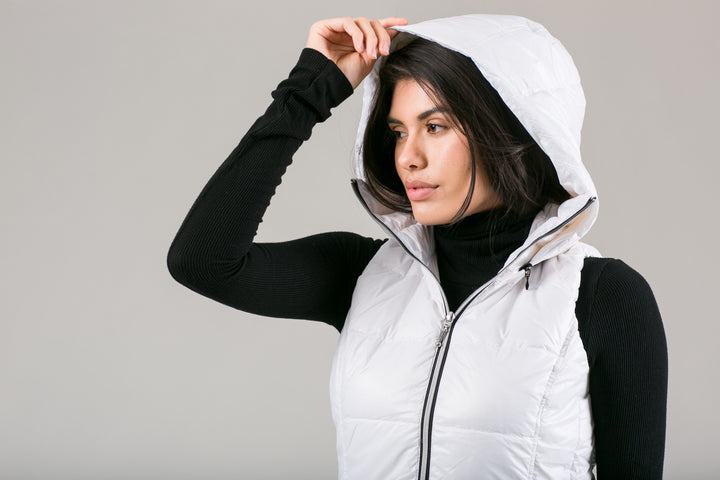 Short Hooded Quilted Vest
