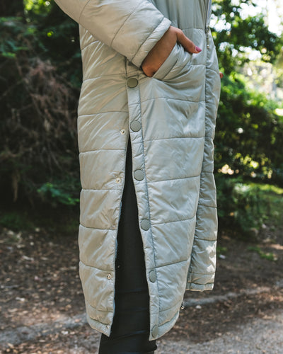 Quilted Nylon Duster Jacket