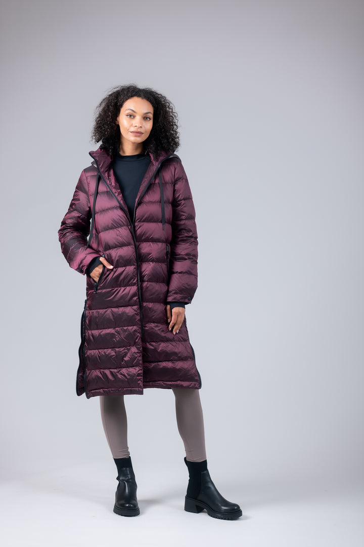 Quilted Hooded Long Puffer Coat
