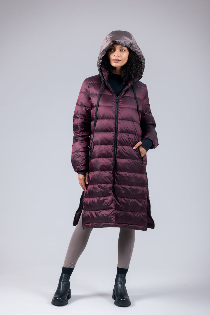 Quilted Hooded Long Puffer Coat