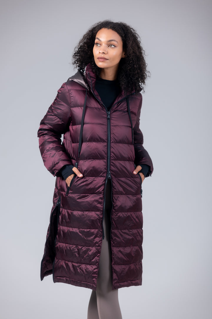Quilted Hooded Long Puffer Coat