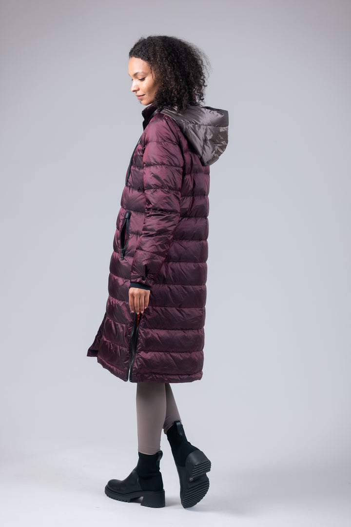 Quilted Hooded Long Puffer Coat