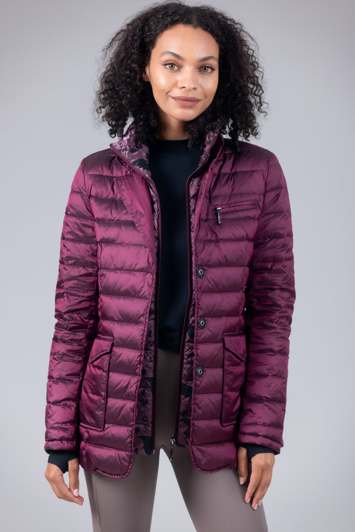 Double Layer Puffer Quilted Blazer Women